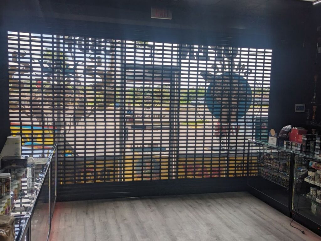 punched slat shutters