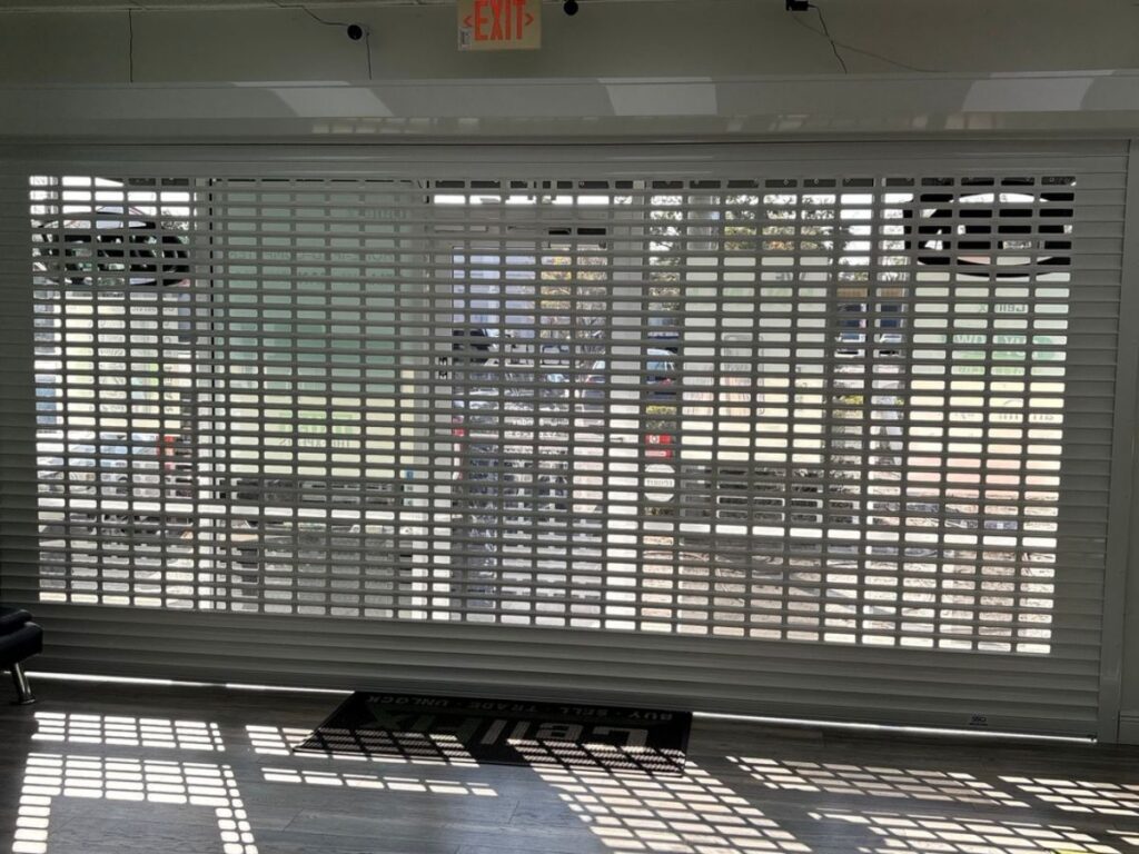 punched slat shutters