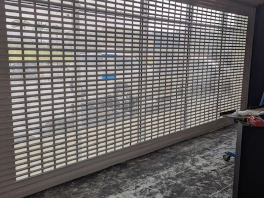punched slat shutters