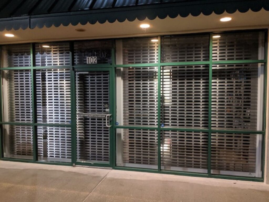 punched slat shutters