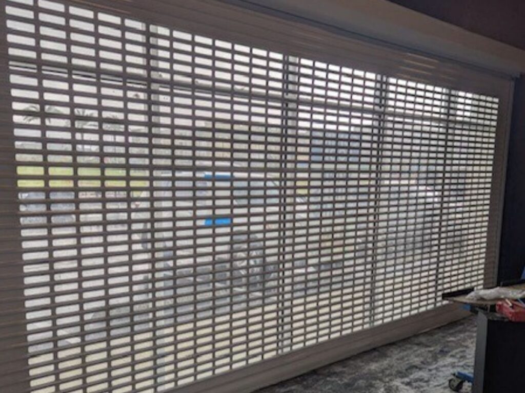 punched slat shutters